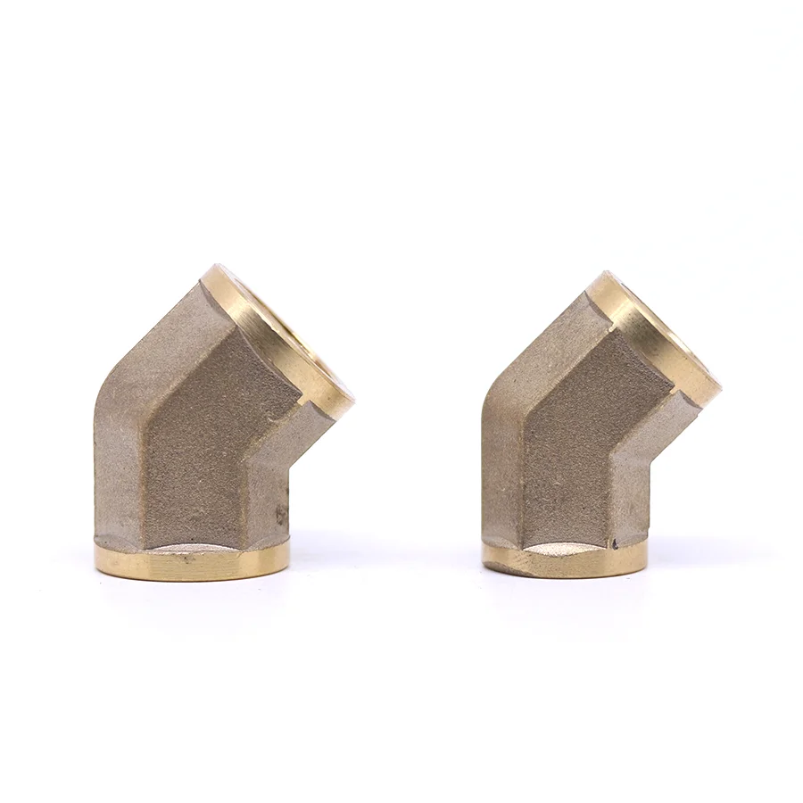 Air hose quick connector 45 degree elbow female thread all copper transition brass press fitting