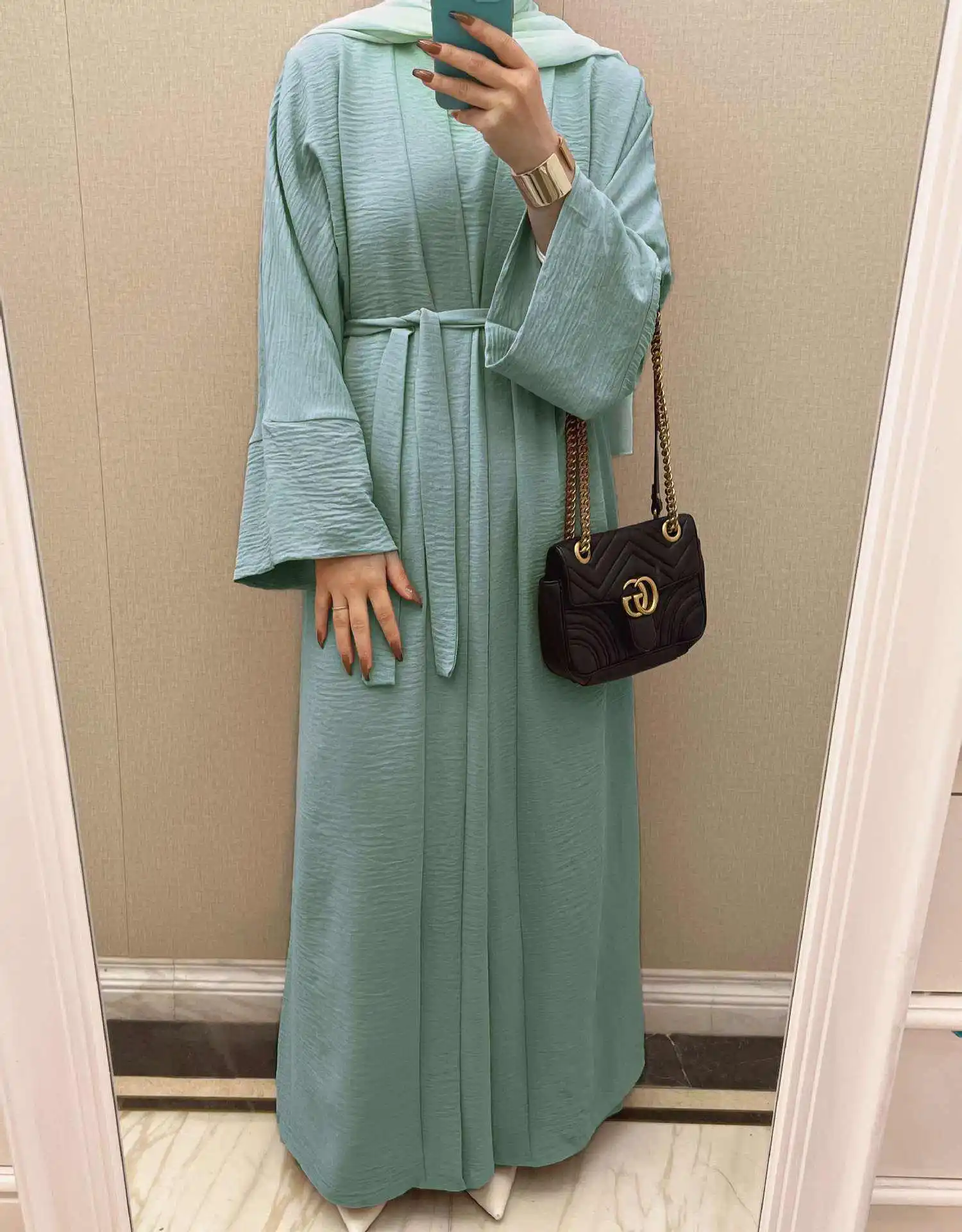 Abayas Dubai Clothing 2023 Turkey Solid Color Simple Modest Kaftan Islamic Clothing Abaya Women Muslim Dresses