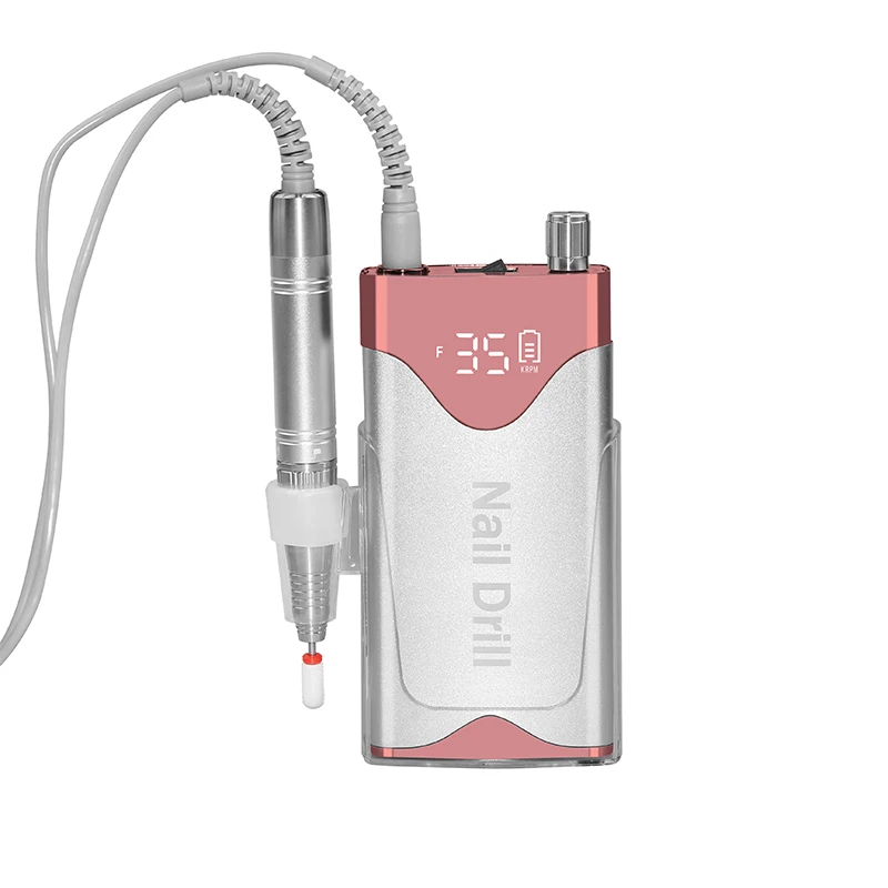 New Design Manicure Machine Strong 35000RPM Rechargeable Nail Drill With Ceramic Drill Bits