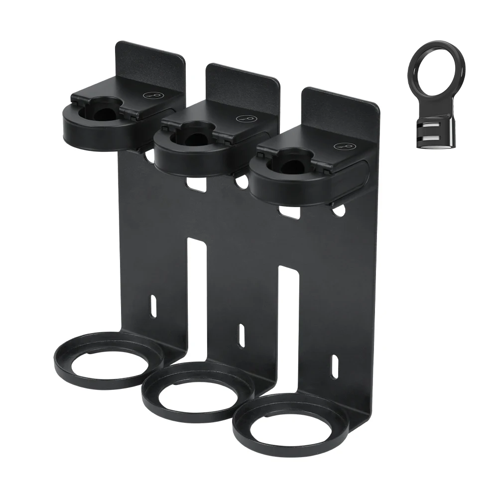 Shower Soap Dispenser Wall Mounted Plastic+Stainless Steel Shampoo Conditioner Body Wash Bottle Bracket for Home Business