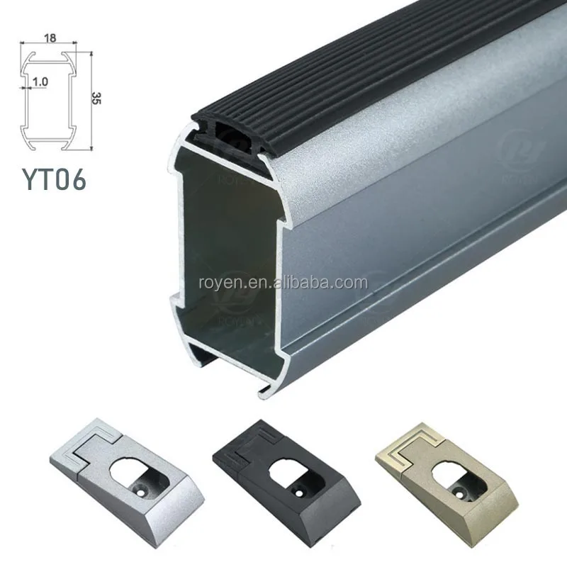 Modern design 3 meters round oval aluminum hanger rods profiles for wardrobe closet cabinets