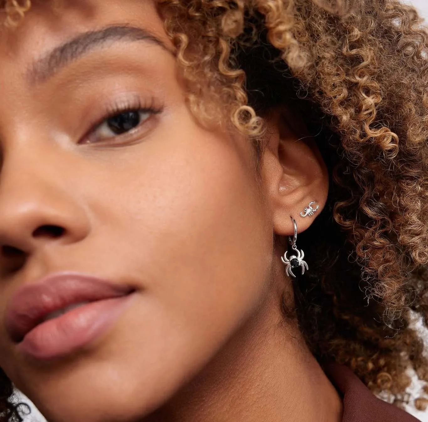 Milskye unique fine appearance fashion jewelry for women 925 silver 18k gold scorpion studs earrings