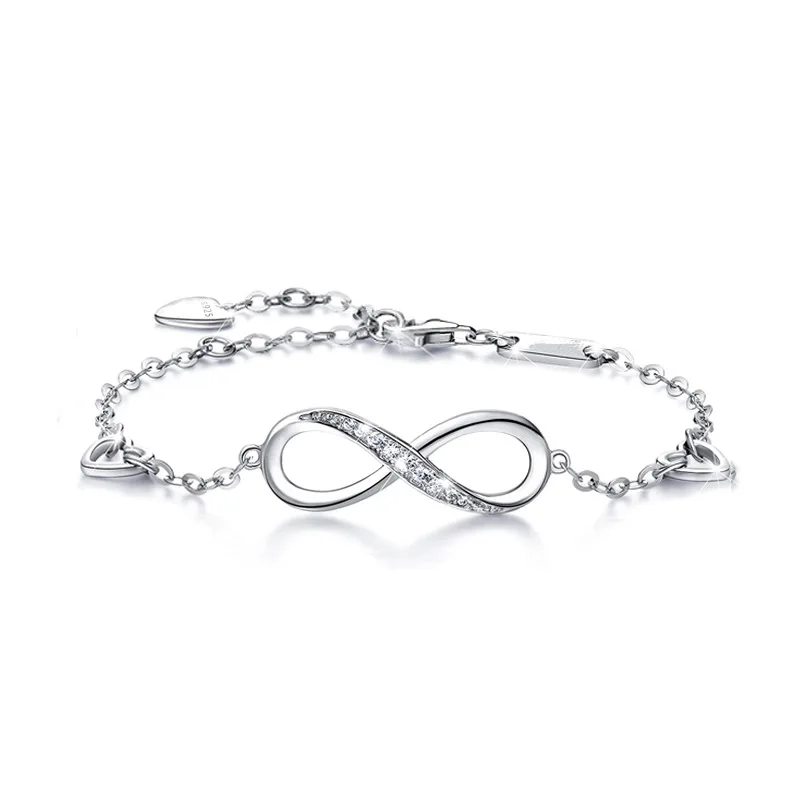 Forever love 925 silver fashion woman bracelet set Infinite love bracelets sets for women
