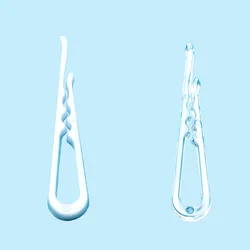 R-Shaped Transparent And Durable Plastic Crocodile Clip Shirt Folding Tie Socks Pants Fixed Clothing White And Transparent