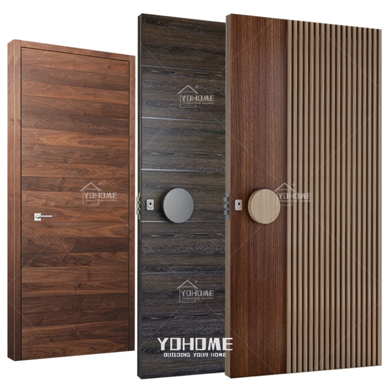 Guangdong yohome customized high quality interior doors and exterior doors modern design wooden door