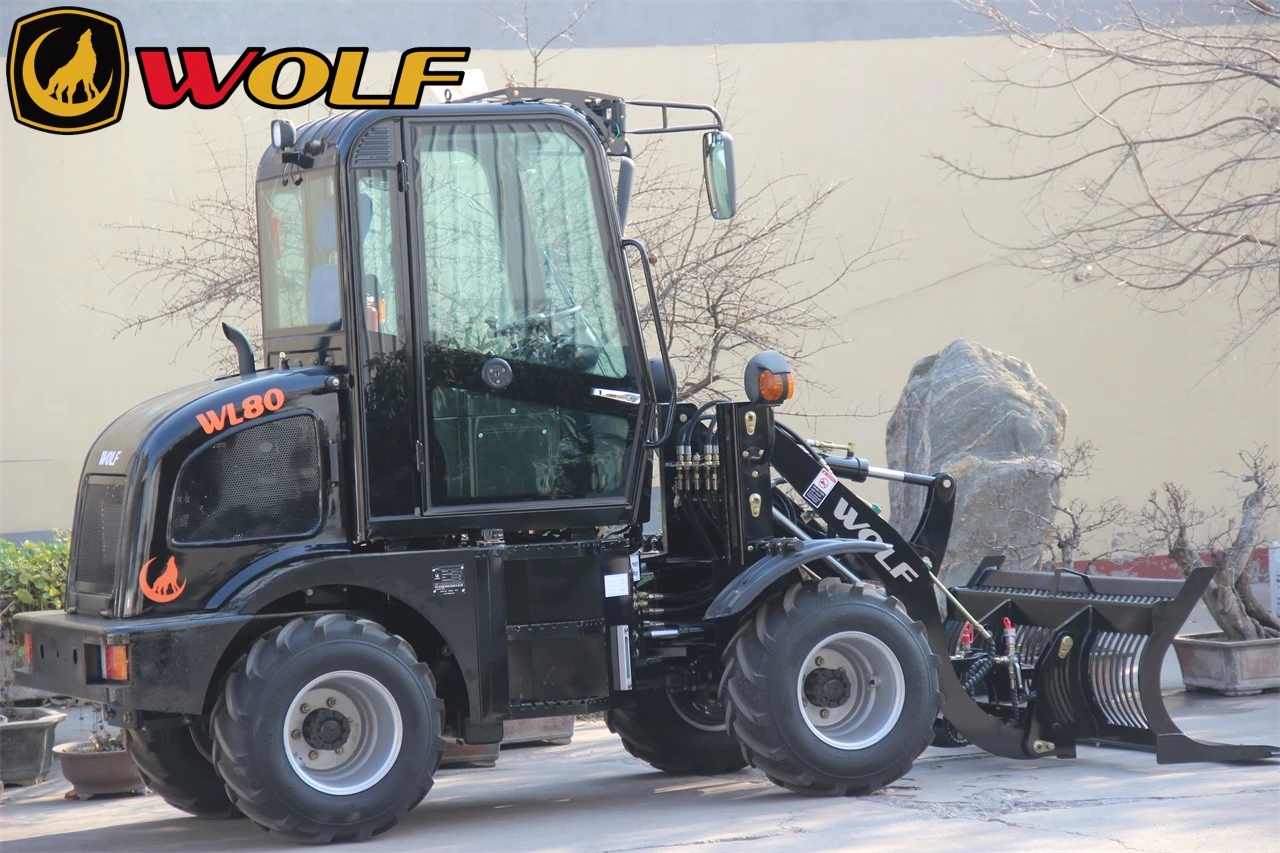 WOLF 4wd mini loader 800kg 0.8ton mini loader with price