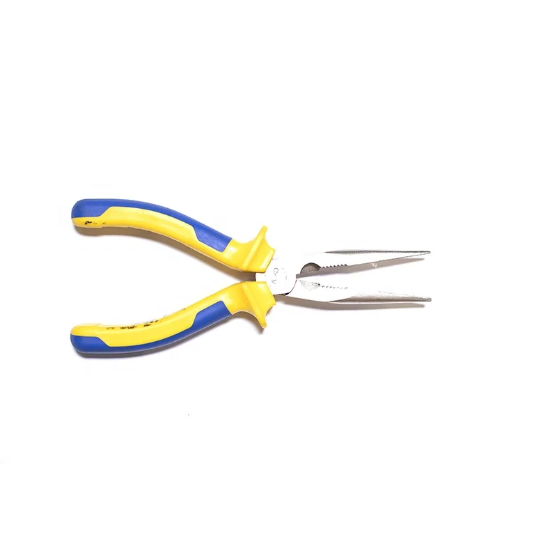 wholesale Long Nose Pliers Nipper Pliers with insulation  PVC handle used for electric wires (1600175921024)
