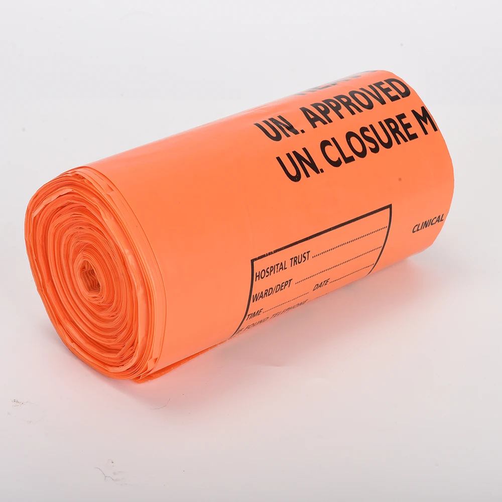 Direct Vietnam Factory Yellow Plastic Bags Valve Clinical Waste Chemical Featuring Screen Printing Embossing Gravure Printing