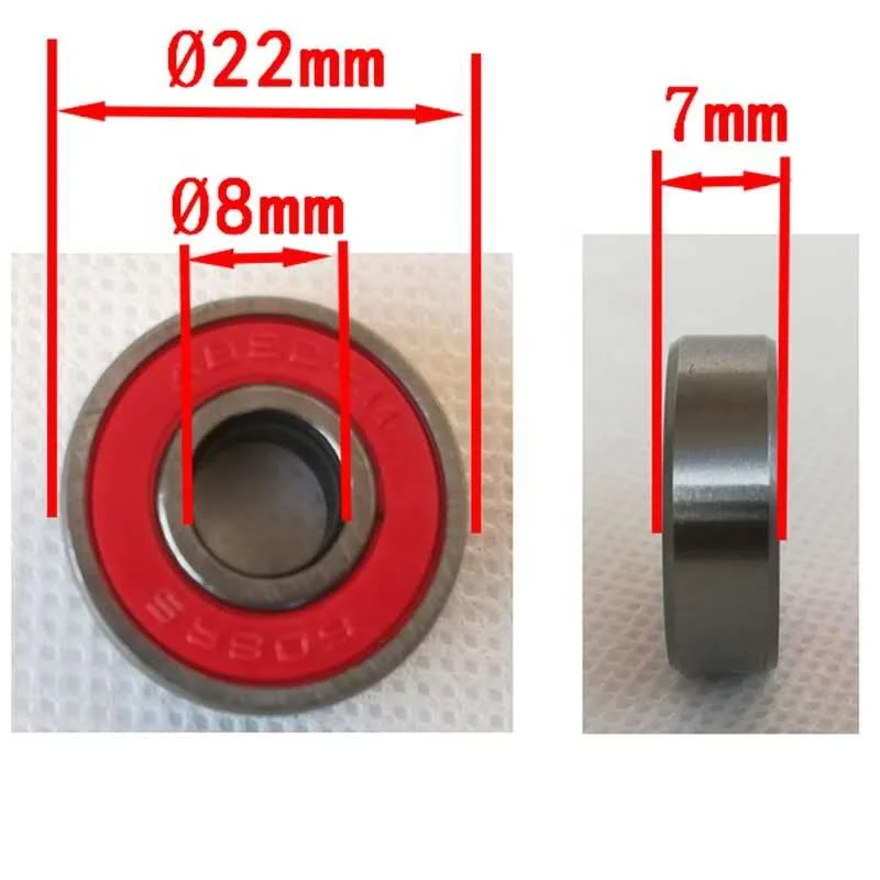 608 8x22x7mm Deep Groove Ball Bearing For Roller Skates and Skateboard