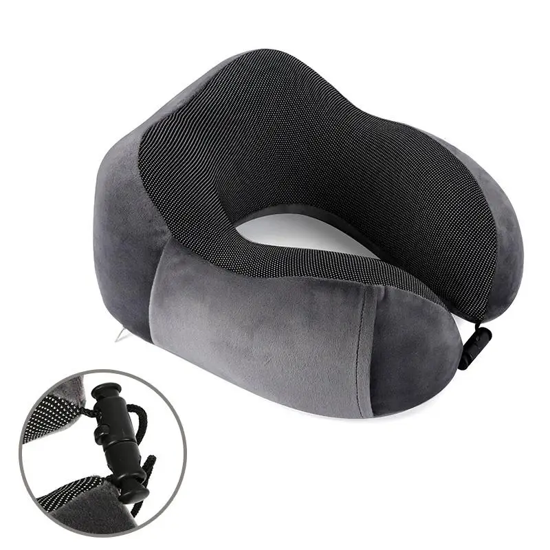 Low-Priced Airplane Neck Memory Foam Support Pillow U-Shaped Washable for Traveling Office Baby Car Camping