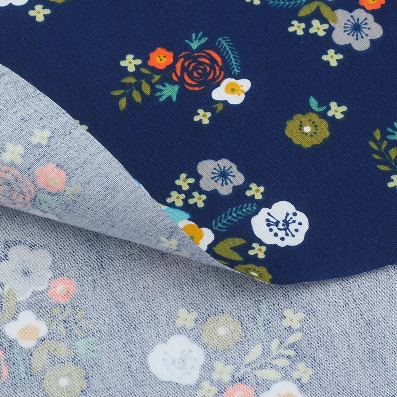 Excellent Quality Floral Printed Telas Cotton Fabric Twill Quilting Patchwork Home Textiles For DIY Sewing Crafts
