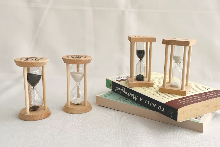 Mini Birthday Party Gift 3 Minute Portable Wooden Timer Sand Hourglass for Children