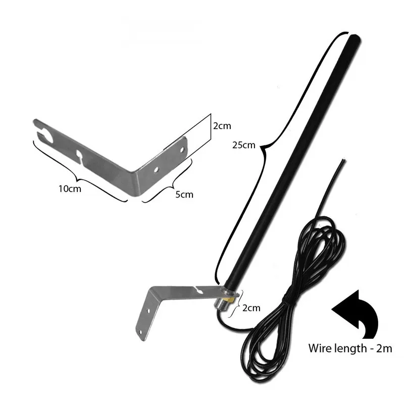 Outdoor Waterproof 433mhz Antenna ultra-long Distance Extender for Remote Control Transmitter Opener for Garage Door Gate
