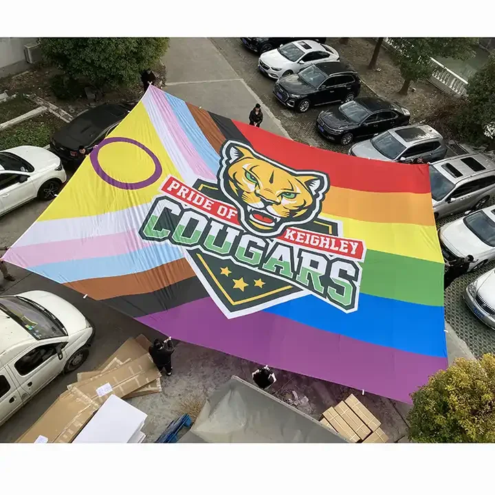 Custom Polyester Cloth advertising Banner Stage Backdrop Mesh Banner Printing Large Fabric Banner with Copper Grommet