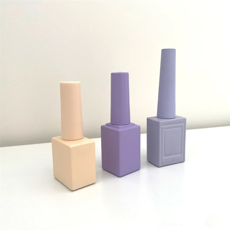 custom made small 8 ml luxury empty clear nail paint polish gel bottle brush screen printers 10ml 15ml