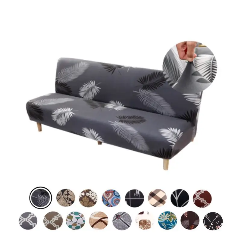 Armless Sofa Bed Covers Stretch Slipcover Folding Couch No Armrest Sofa Shield Furniture Protector