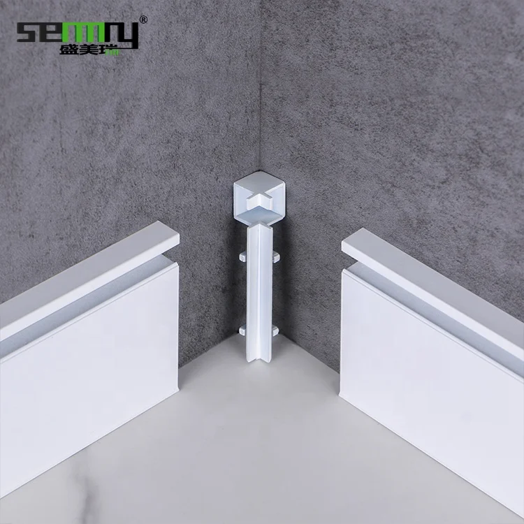Decorative white aluminum skirting boardwite Skirting Baseboard tile skirting accessories aluminum baseboard  lights floor skirt