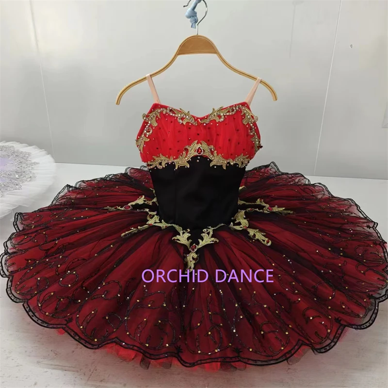 High Quality Unique Design Custom Size 12 Layers Performance Wear Adult Girls red  Professional Ballet Tutus