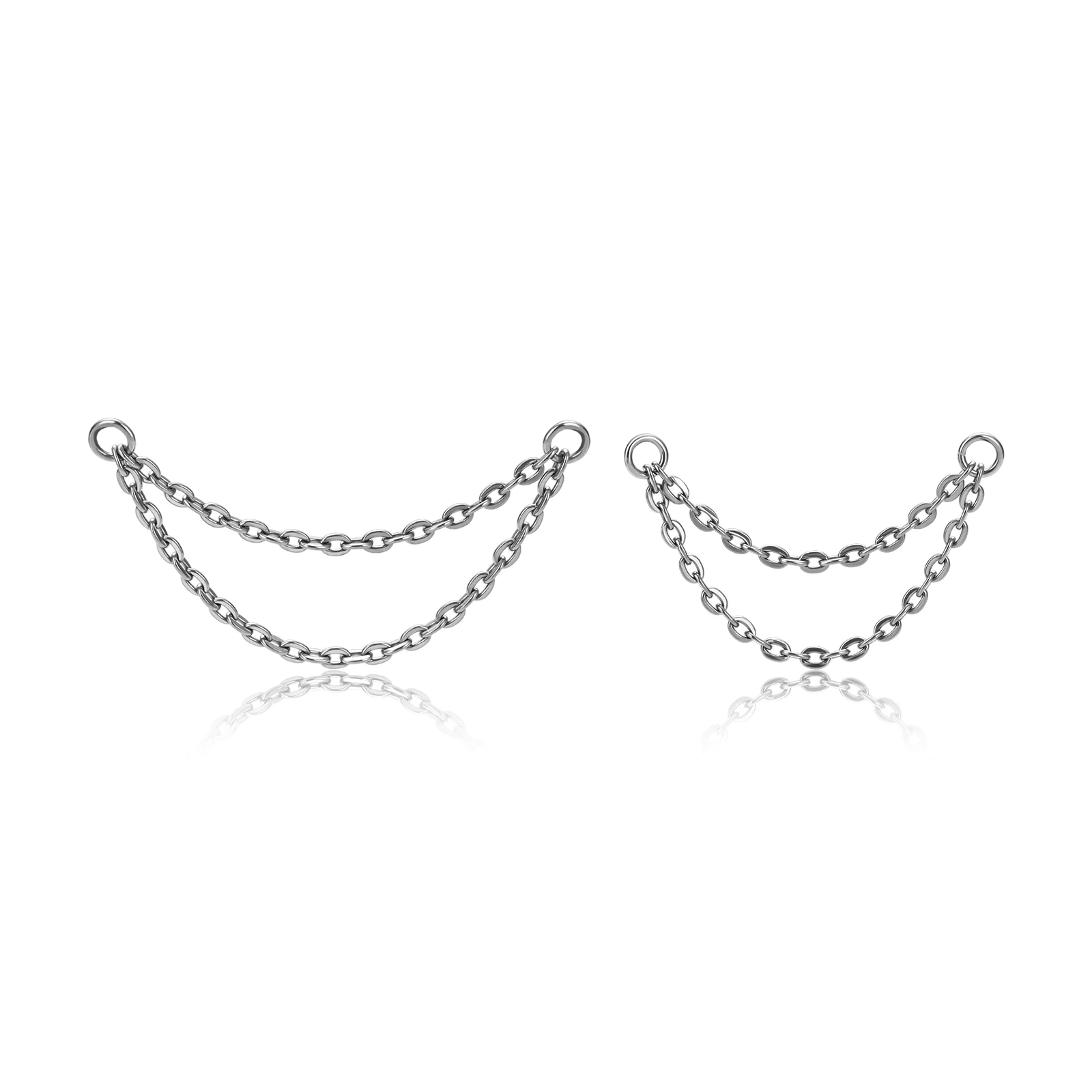 G23 ASTM F136 Titanium Chain and Hinged Earring Ear Studs Chain Labret Lip Sling DIY originality punk Body Piercing Jewelry