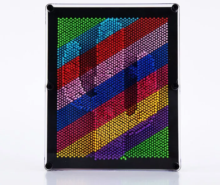 kids toys 2024 Creative 3D hand painting hand model 3D tcube needle carving  Enlightenment toy Pin Art Board Pin Art Toy