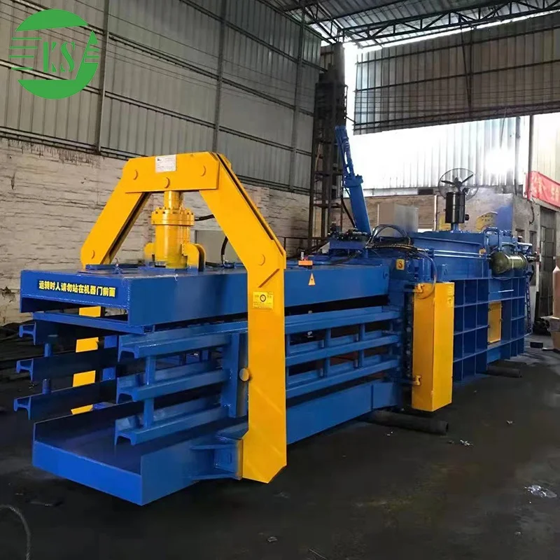 Keshang CE certificated hydraulic automatic horizontal plastic bottles baling press machine
