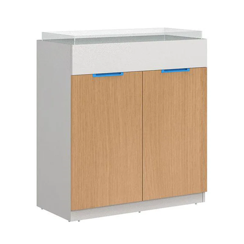 Factory Medical Room Furniture Hospital Clinic Bedside Table with Two Drawers