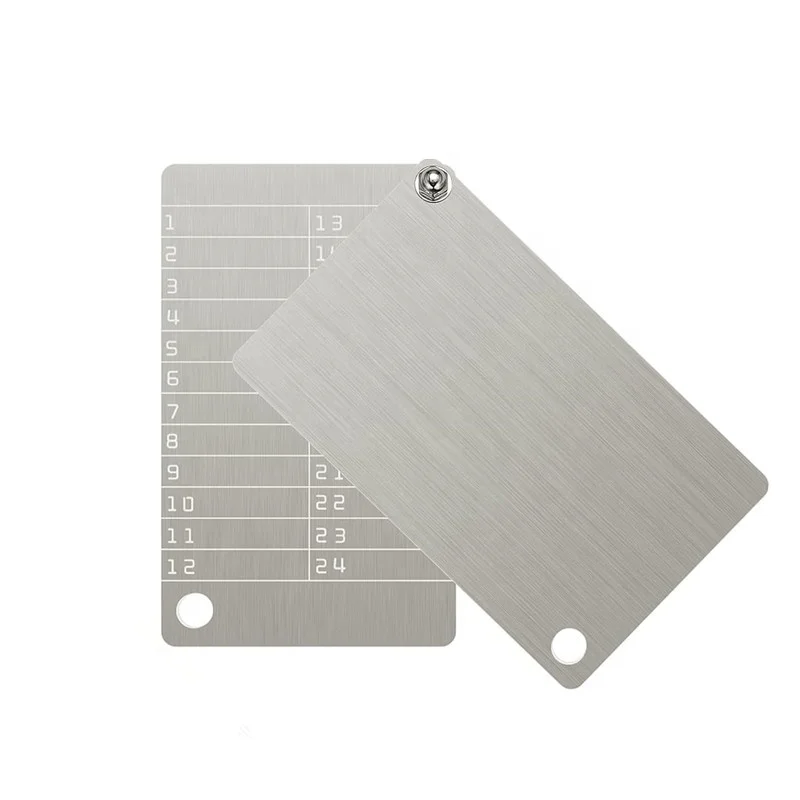 Customised Metal Nameplates Metal Nameplate Numbered Stainless Steel Crypto Seed Phrase Storage Plates