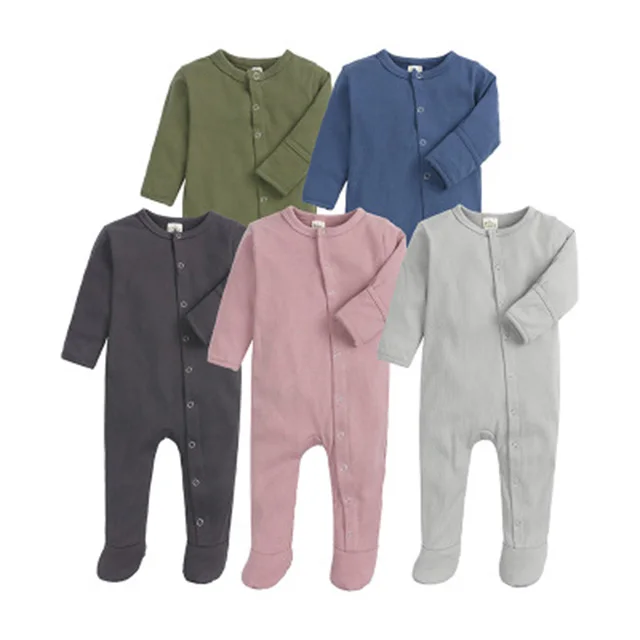 
Long Sleeve Romper+Striped Pants cotton newborn baby clothing set rompers pajamas with mitten 