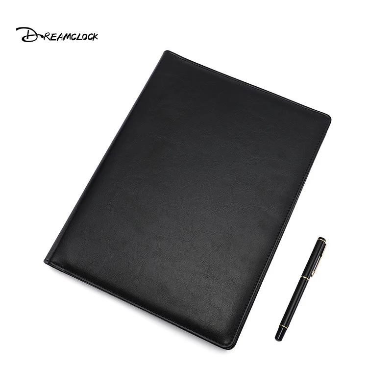 Newest Multi-function Customized  Business Briefcase A4 File Folder PU Leather Document Portfolio