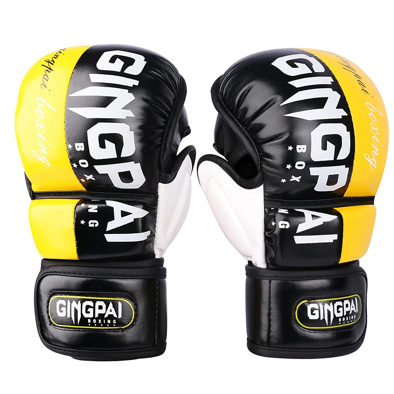 Iron Man 100% leather Good Quality OEM custom Professional  UFC MMA Seventh generation training gloves