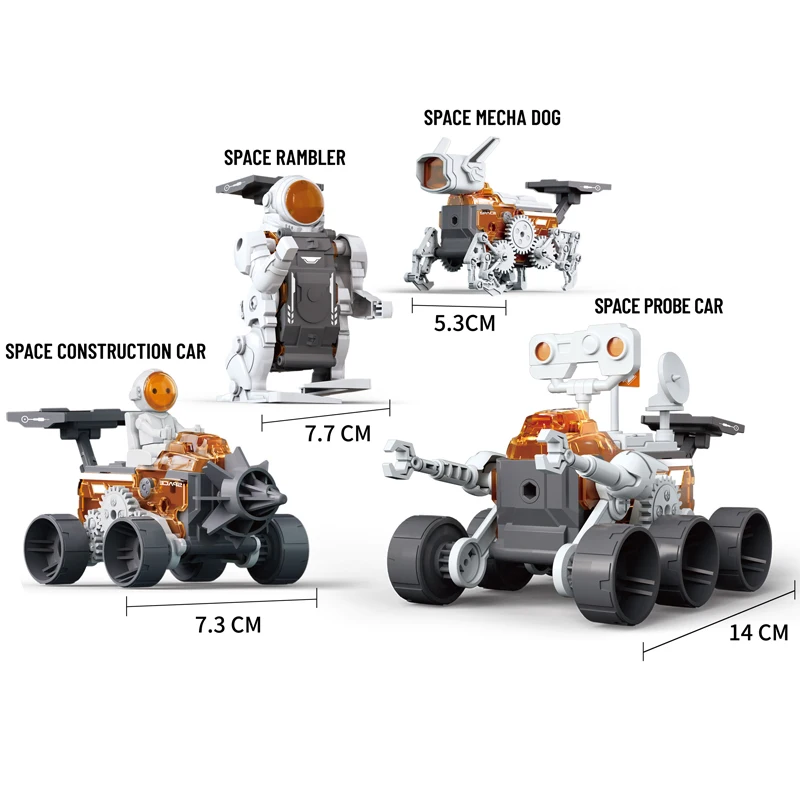2024 NEW product DIY 4-in-1 new energy space exploration STEAM puzzle 3d assembled solar toys