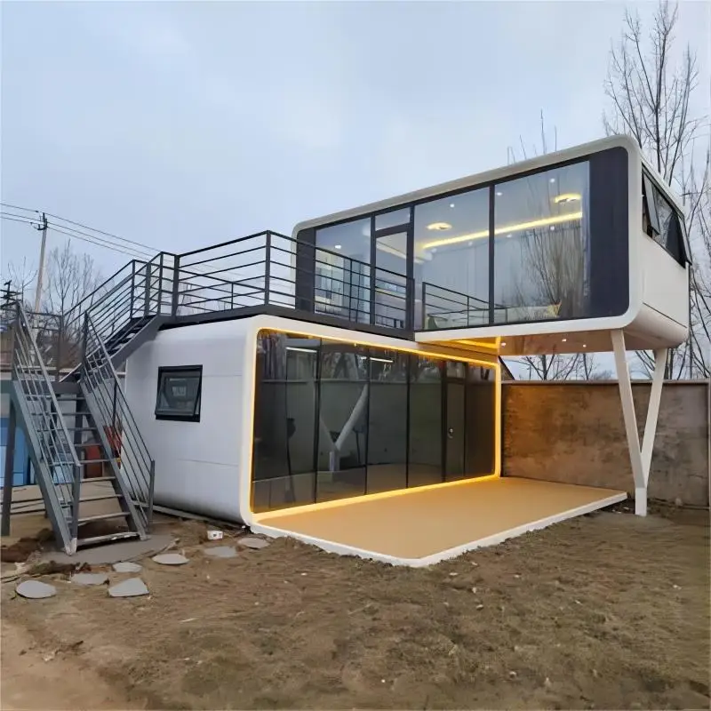 Win House SmartLuxe Twin двойная капсула роскошный сборный контейнер крошечный Яблочный домик или гостиничный мобильный дом