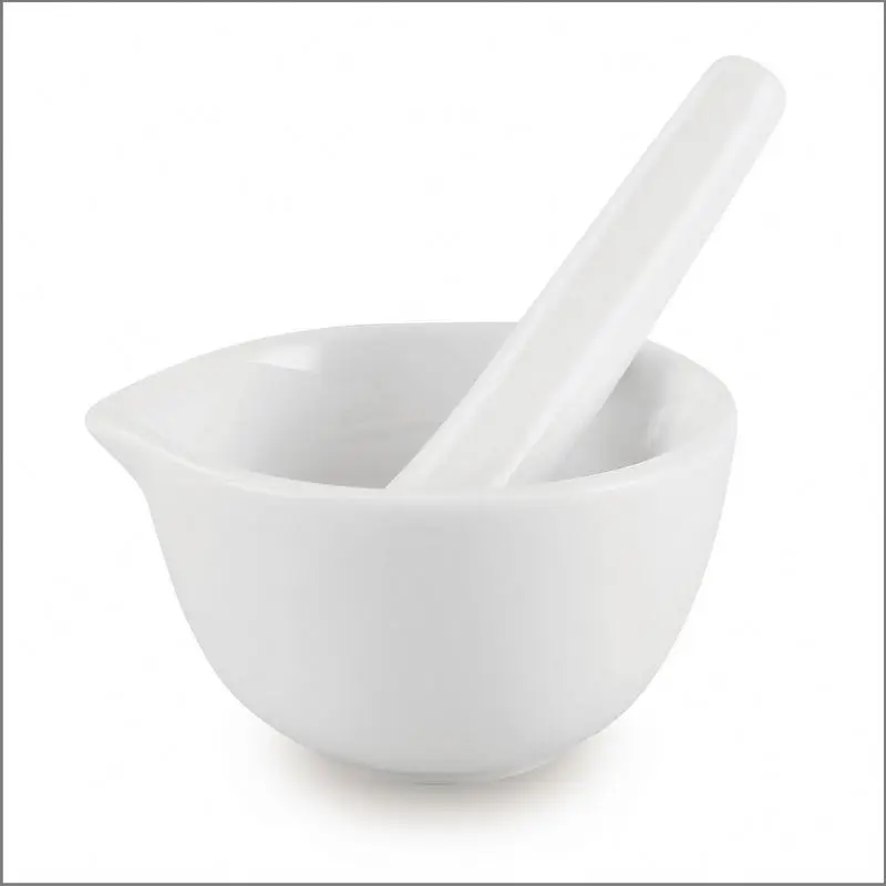 White Ceramic Mixing Grinding Bowl Porcelain Mortar Pestle Spice Herb Pesto Guacamole Ceramic Mortar And Pestle