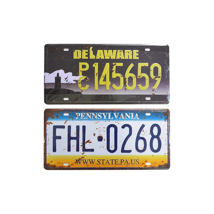 Car Accessories Aluminum Number Plate Reflective Film Steet Sign Blank IRL