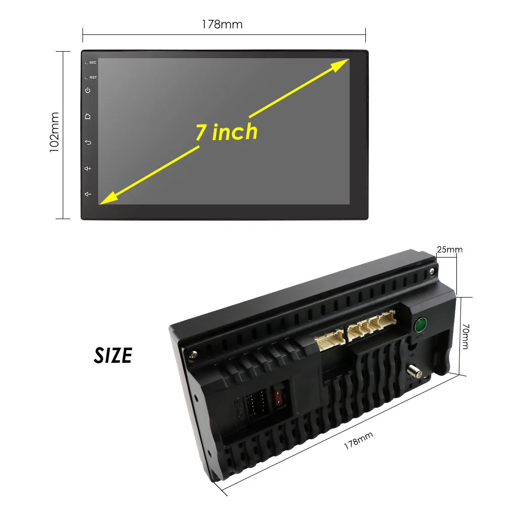 Android 7inch Dvd Player Touch Screen 2 Din Mp5 Player Android 7' Car Radio Double Din Android Car Dvd Player