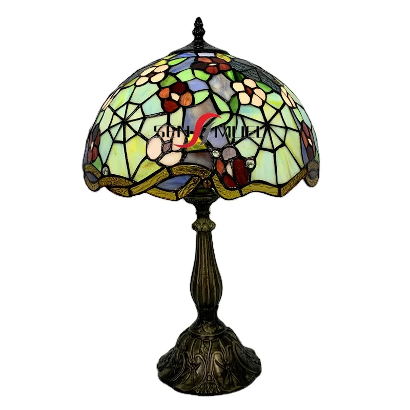 Shengzhiming Lighting Hand Welded Stained Glass Tiffany Table Lamp