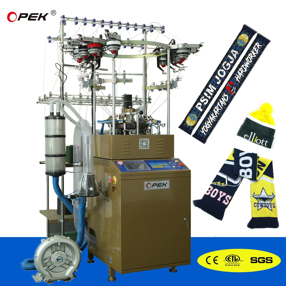 Popular fully computerised small neck seamless tube scarf knitting machine