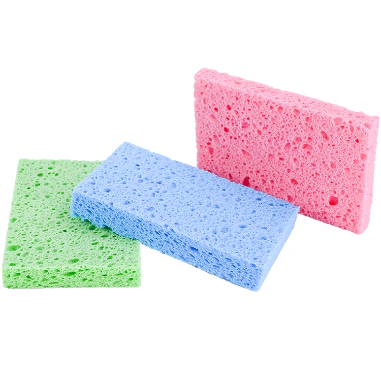 High Quality Biocide Free Moist Rag Cellulose Sponge Cloth Suitable For Kitchen Cleaning