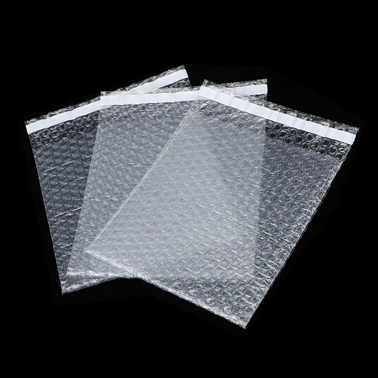 Custom Self Sealed Clear Bubble Bag Transparent Plastic Self-Adhesive Shipping Bags Clear Transparent Bubble Mailer