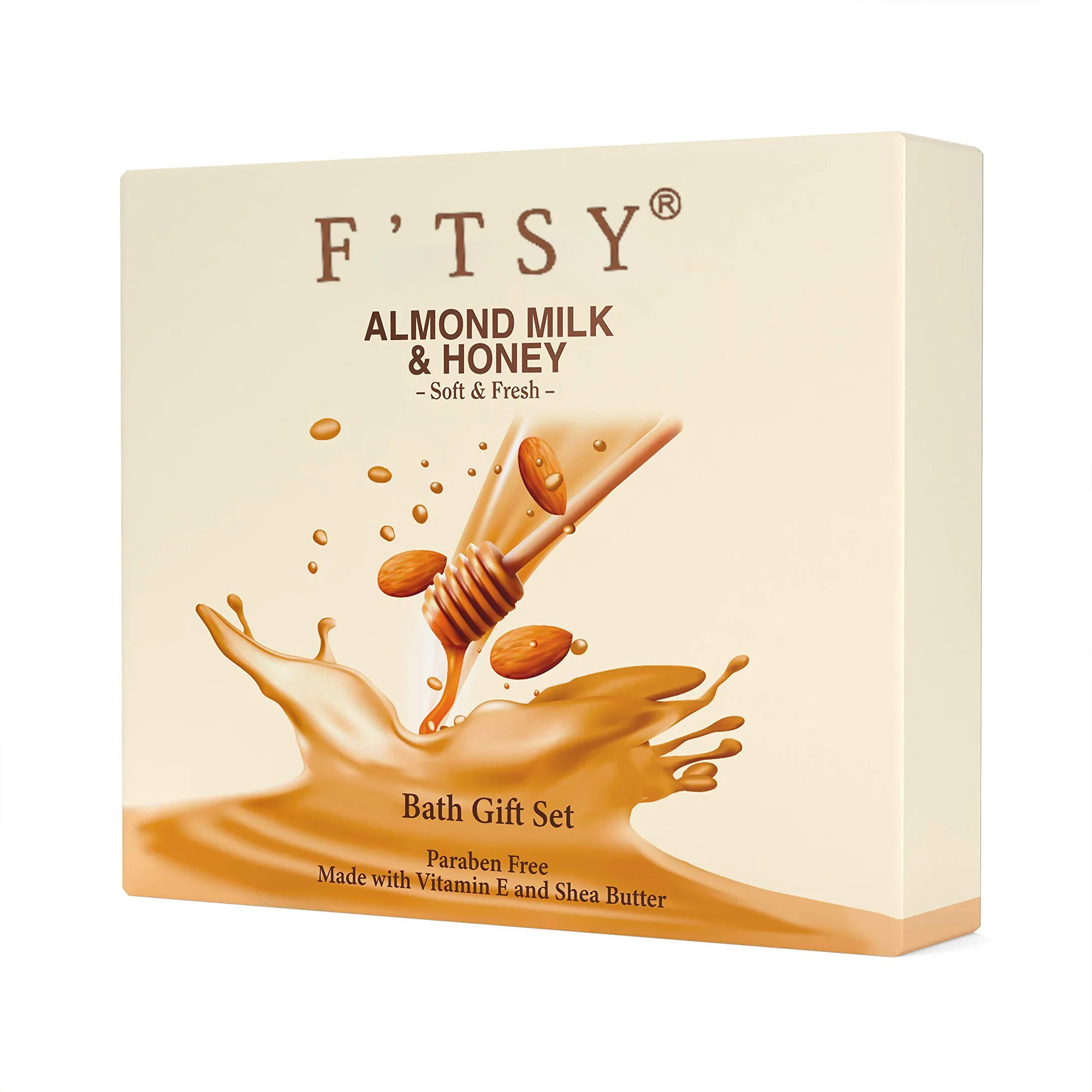 OEM/ODM  Almond Milk Honey Spa Kit Christmas Bath Gift Set Shower Gel Bath Bomb Bubble Bath Body Scrub Salts Body Butter Jojoba