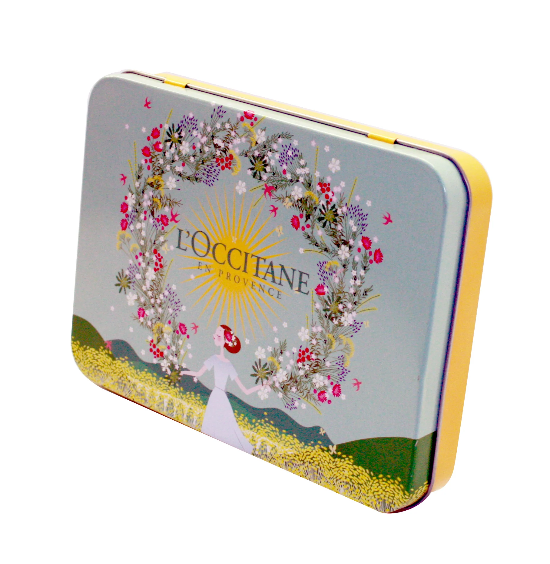 Custom cosmetic metal tin packaging, metal container for hand cream /wax/beauty products, Rectangular tin box