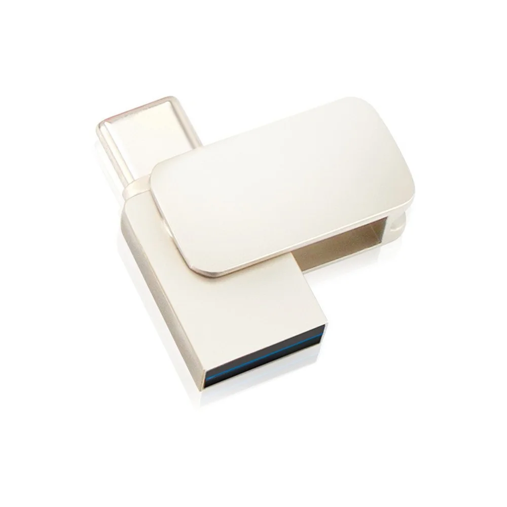Luxury Metal Material Custom Logo Type C USB Flash Drive 3.0 8GB 16GB 32GB 64GB 128GB