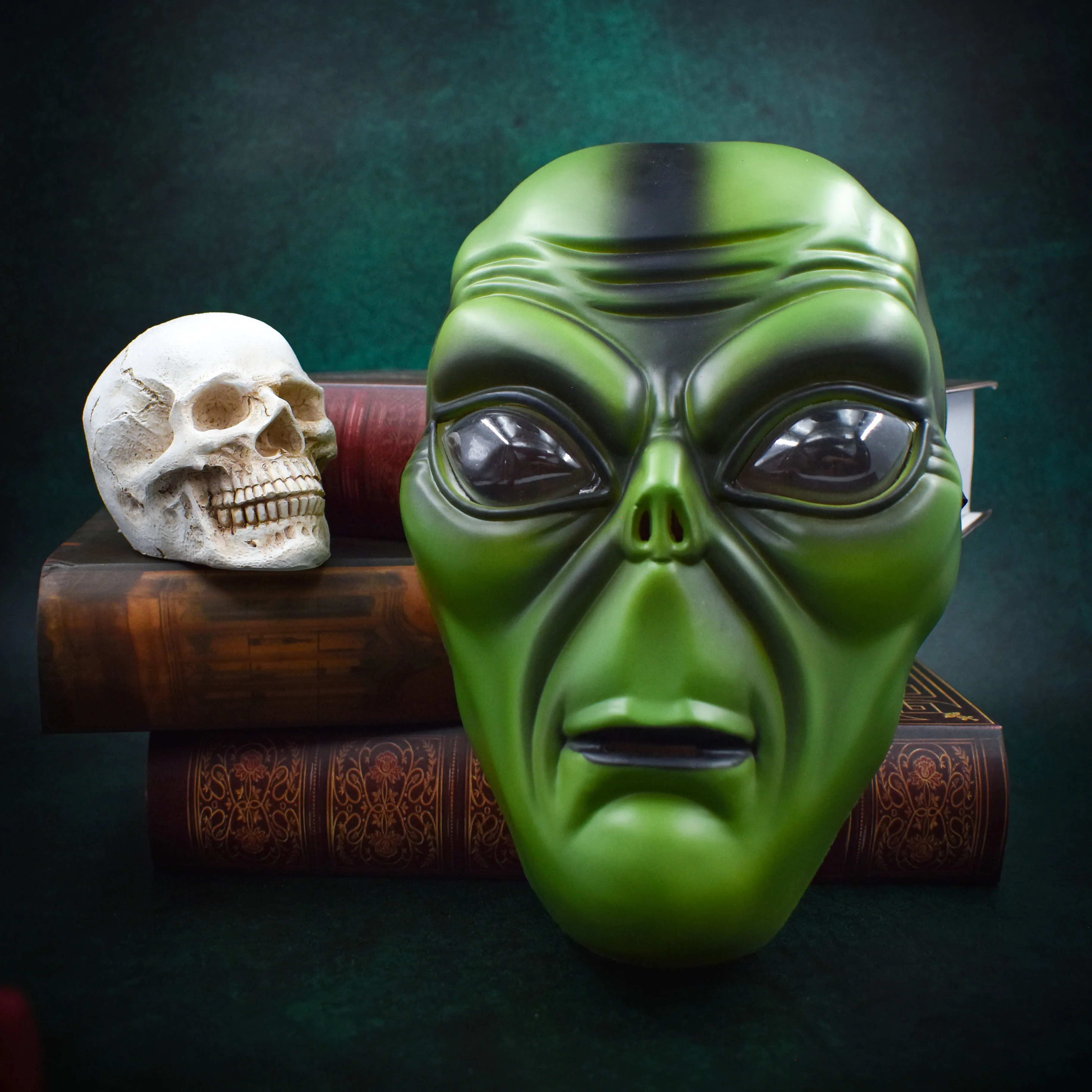 Fancy Halloween UFO Cosplay Masks Latex Alien Head Mask Costume Toy Props For Adult