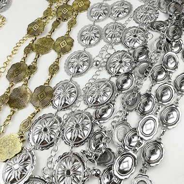 Fashion Female Oval Buckle Metal Chain Woman Belt Waist Chain Women Belt for Garment Dress