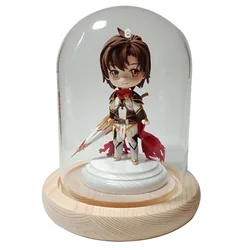 hot selling wholesale price available different sizes glass dome cloche with wood base