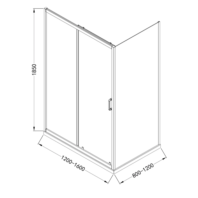 Toilet and Shower Cabin Bathroom  Baths Frame Glass Door Luxury Shower Room Sale Elegant OEM