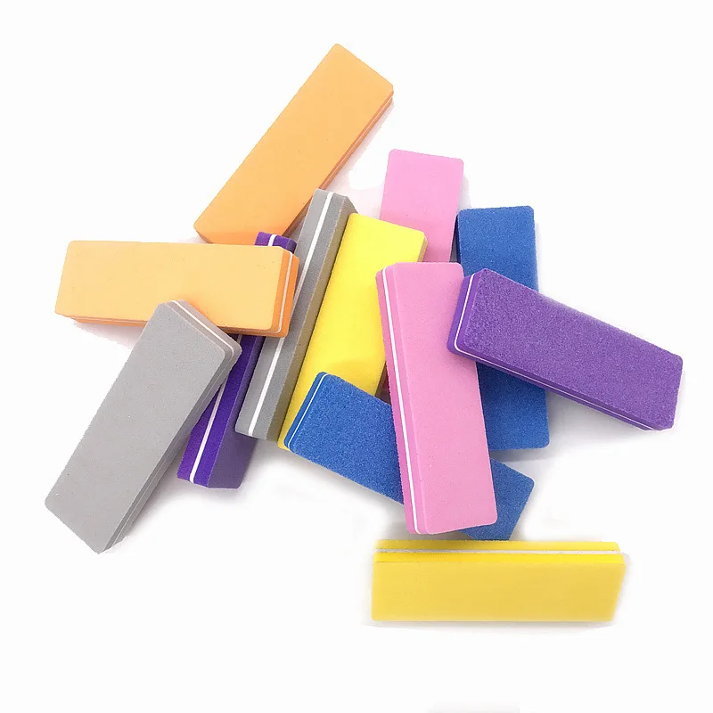 12Pack Double Sided EVA Sponge Polish Buffer Nail File Set Sandpaper Small Disposable Mini Emery Boards Nail Buffer Block File
