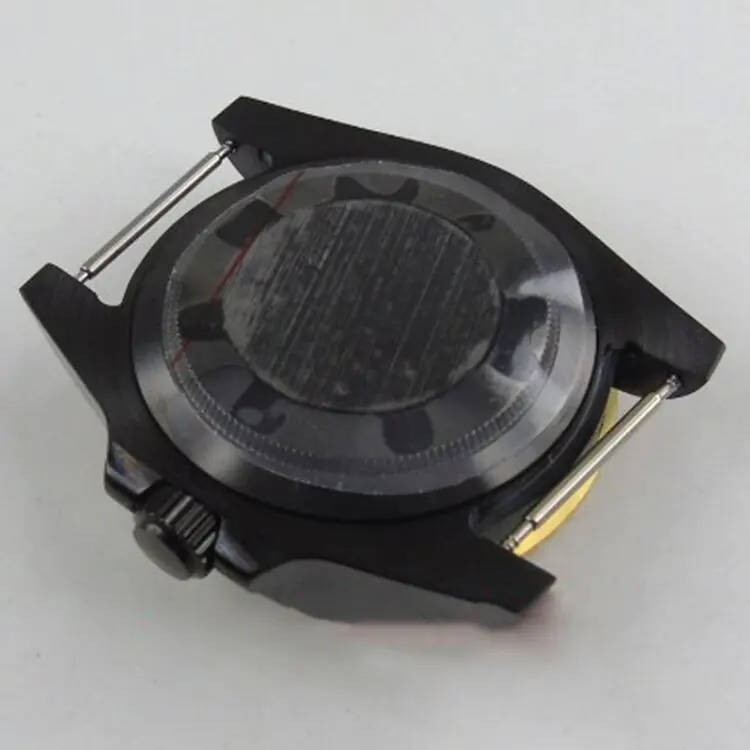 
Fit for ETA 2824 2836 / Miyota 82 Series Automatic Movement Watch Part of 45mm Gold Coin Bezel Black PVD plating Watch Case 