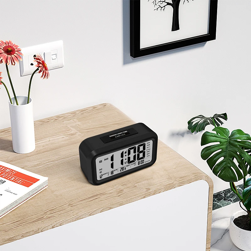 High Quality Mini Table LCD Electronic Digital  Alarm Clock with Backlight