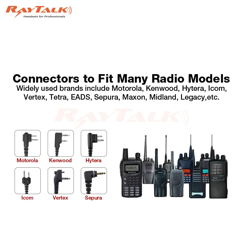 Two Way Radio PTT Headset walkie talkie headphone wired Air Tube Earphone